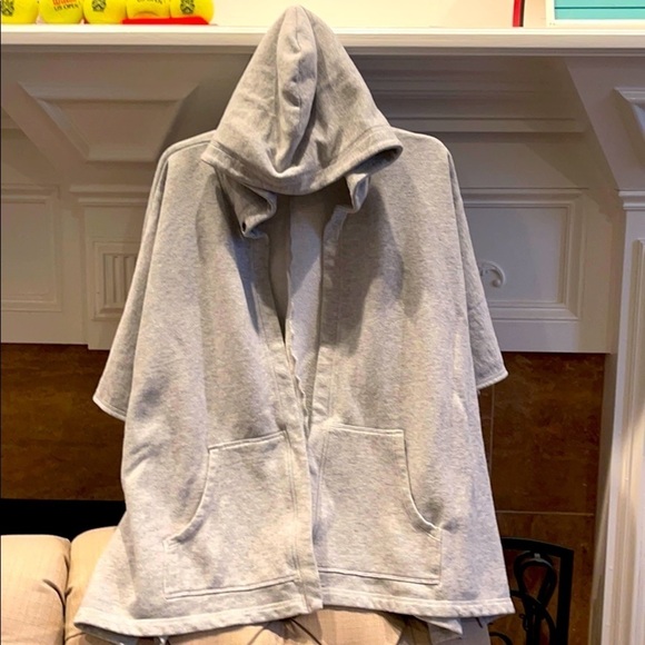H:  𝅺Aerie Women M/L French Terry Sweatshirt Cardigan Coverup - Picture 1 of 8